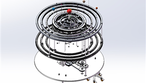 机械结构模拟太阳系行星运动