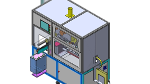 Y电容自动套磁环点胶机 3D模型