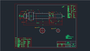 AutoCAD机械零件图纸齿轮轴