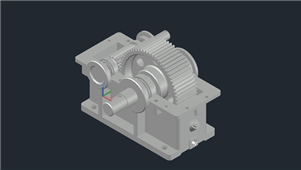 AutoCAD机械齿轮减速器总装图纸