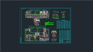 AutoCAD机械200t小车总图纸