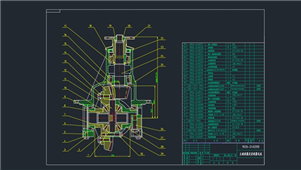 AutoCAD机械主减速器差速器总成图纸