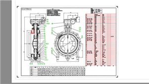 AutoCAD蝶阀装配图纸