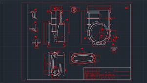 AutoCAD机械零件阀体图纸