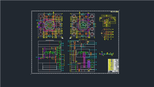 AutoCAD机械风扇叶模具图纸