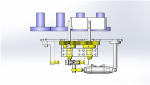 Solidworks机械开闭臂机械三维模型