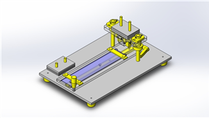 Solidworks薄片切割测试夹具设备模型