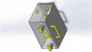 Solidworks非标设备变频BOX门扉机构三维模型