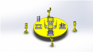 Solidworks非标设备翻转物的工件检出三维模型