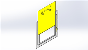 Solidworks非标设备滑动开关门三维模型