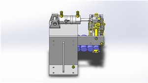 Solidworks非标设备纵向切断结构三维模型