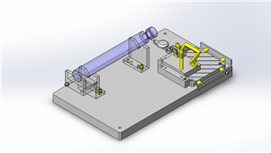 Solidworks杠杆式千分表调整机构三维模型