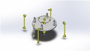 Solidworks非标设备转车台原点锁定三维模型