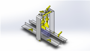 Solidworks非标设备枪位置调整三维模型