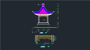 AutoCAD仿古亭图纸