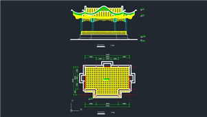 CAD园林仿古亭图纸