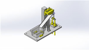 Solidworks非标设备挑出NG滑板三维模型