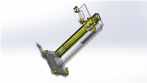 Solidworks非标设备工件升降回转机械三维模型