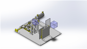 Solidworks凸轮轴承和链条逃离卷帘机械三维模型