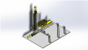 Solidworks机械设备X-Z操滑台机械三维模型