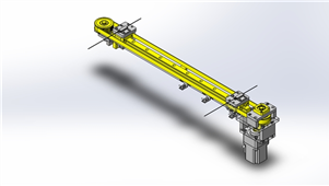 Solidworks机械设备皮带驱动搬运装置三维模型