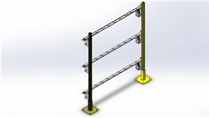 Solidworks机械设备简易安全杠三维模型