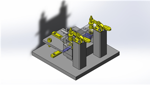 SolidWorks机械设备滚轮跳动三维模型