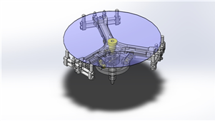 Solidworks加工设备薄型圆板旋转夹紧设备模型