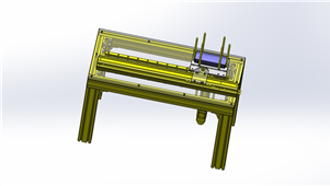 SolidWorks机械单轴机器人传送三维模型