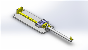 SolidWorks机械气缸直线运动机构三维模型