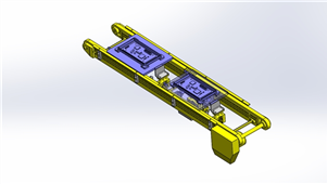 SolidWorks托盘传挡块机构三维模型