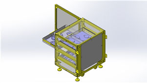 Solidworks加工设备夹具收纳箱设备模型