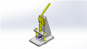 SolidWorks简易手动冲压装置三维模型