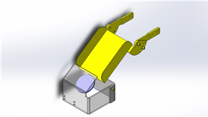 Solidworks直行高度不同输送机间的喷射三维模型