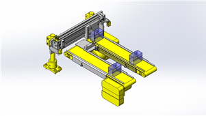 Solidworks机械设备平行输送机移载装置三维模型