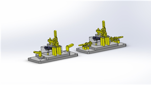 SolidWorks机械工件夹紧夹具机械设备