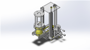 Solidworks机械设备升降和翻转2轴搬运三维模型