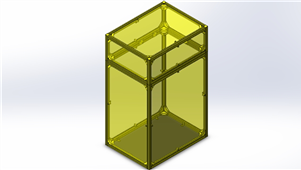 Solidworks机械设备铝框保护罩分割三维模型