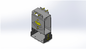 SolidWorks机械轴倾斜验证夹具三维模型