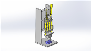 SolidWorks机械标签压接夹具三维模型