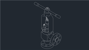 AutoCAD机械高压截止阀图纸