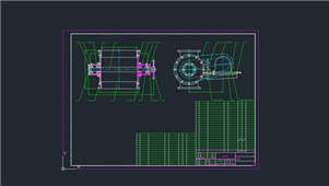 AutoCAD机械关风器装配图纸