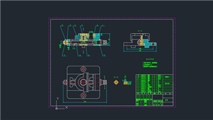 AutoCAD机械虎钳装配图纸