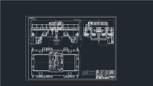 AutoCAD机械集装箱门式起重机图纸