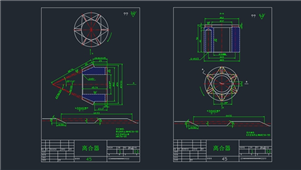 AutoCAD机械离合器零件图纸