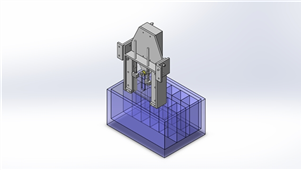 SolidWorks滚轮传送带挡块机械设备模型