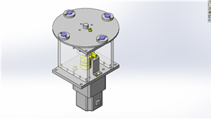 SolidWorks工件组件转台3D模型