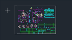 AutoCAD机械离心风机总装配图纸