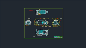 AutoCAD机械螺杆压缩机装配图纸