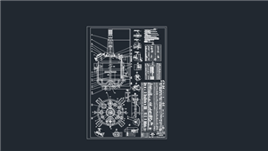 AutoCAD机械式不锈钢反应罐图纸